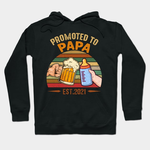 Promoted To Great Papa Est 2021 New Great To Be Gift Hoodie by peskybeater